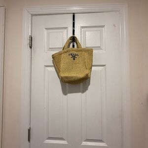 Prada straw tote mini New!